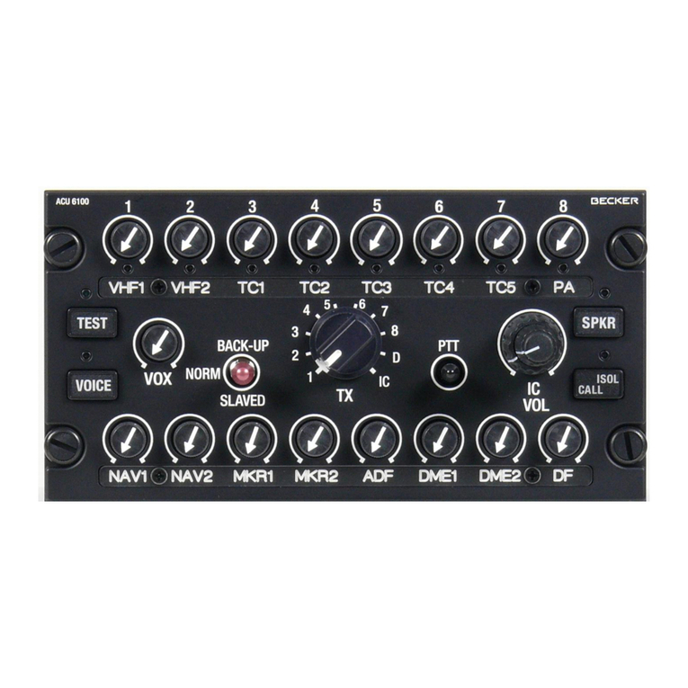 Becker ACU6100 series Installation and operation