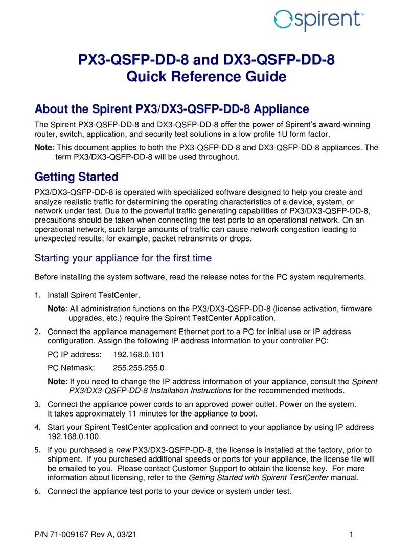 Spirent PX3-QSFP-DD-8 Quick reference guide