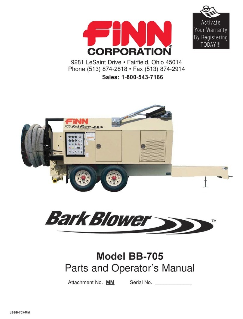 Finn BarkBlower BB-705 Parts and Operator's Manual