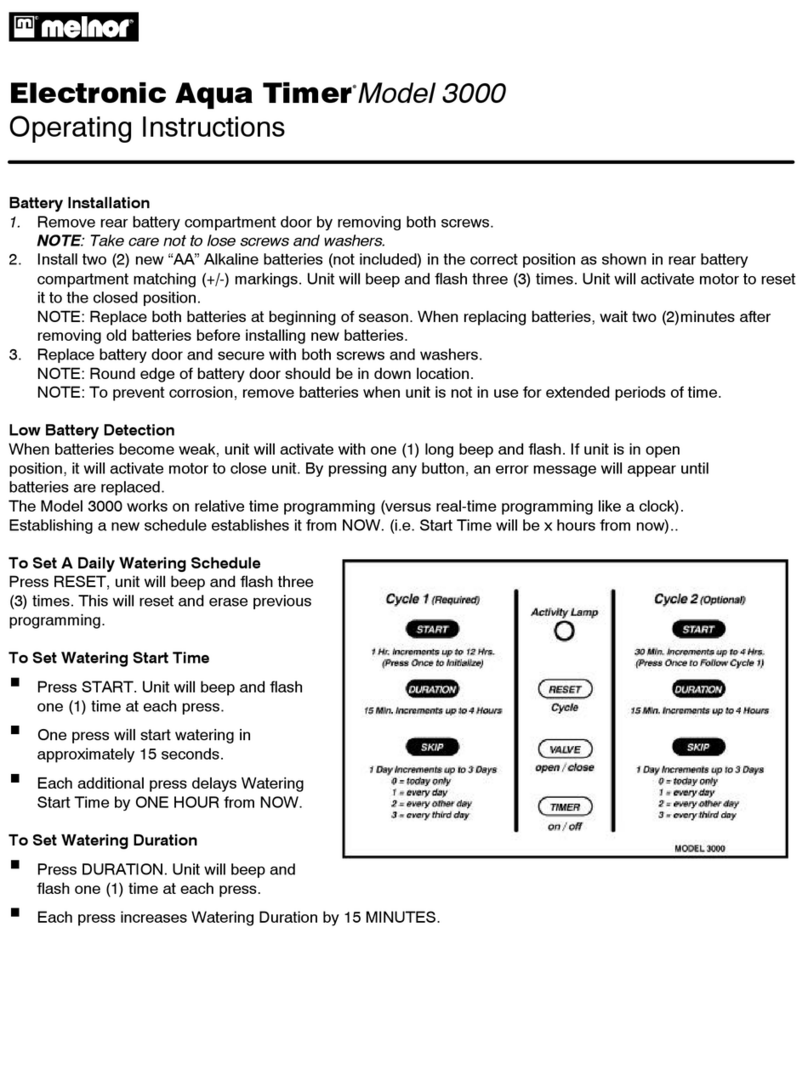 Melnor Aqua Timer 3000 User manual