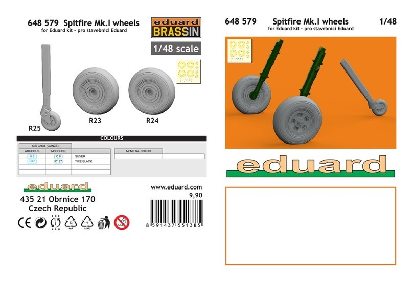 Eduard BRASSIN Spitfire Mk.I wheels manual Eduard BRASSIN Spitfire Mk.I wheels manual