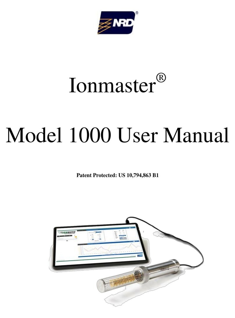 NRD Ionmaster 1000 User manual