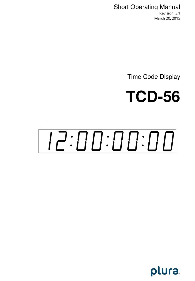 Plura TCD-56 Short Operating Manual
