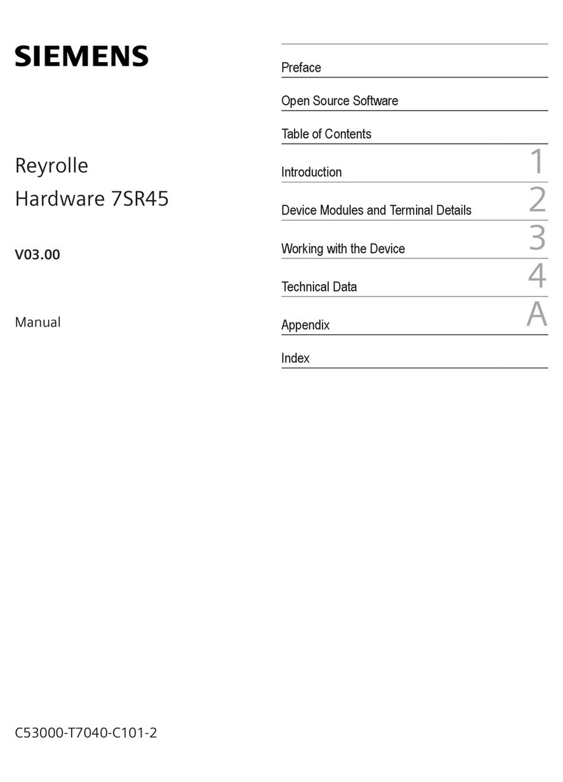 Siemens Reyrolle 7SR45 User manual