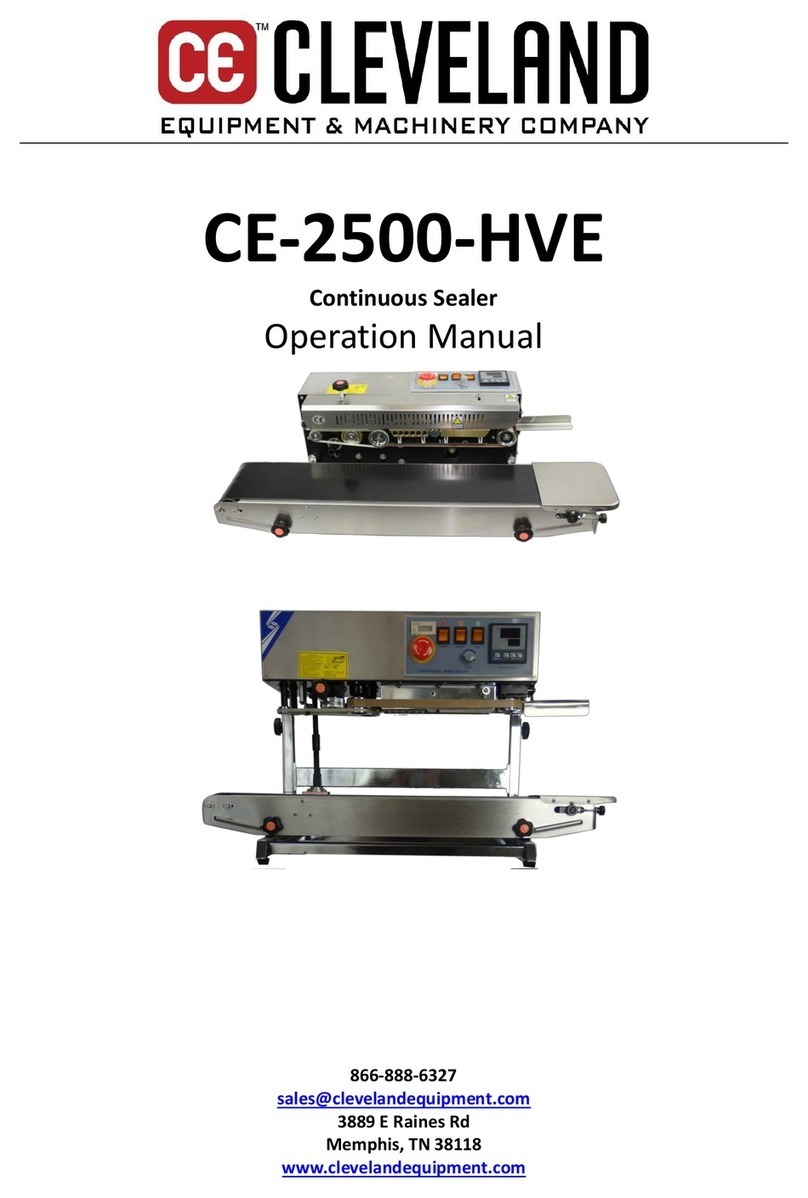 CE CLEVELAND CE-2500-HVE Operation manual