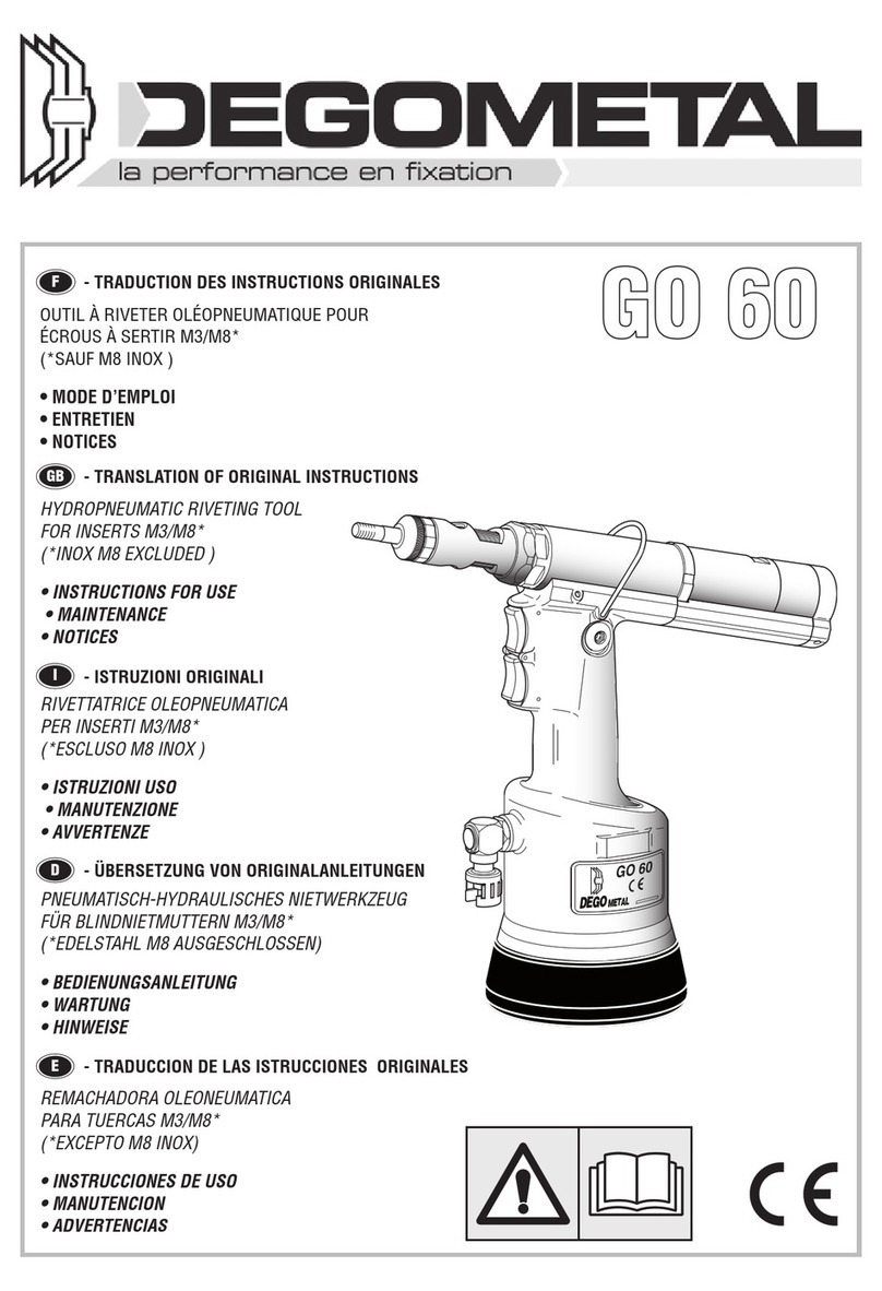 Degometal GO 60 Instructions for use