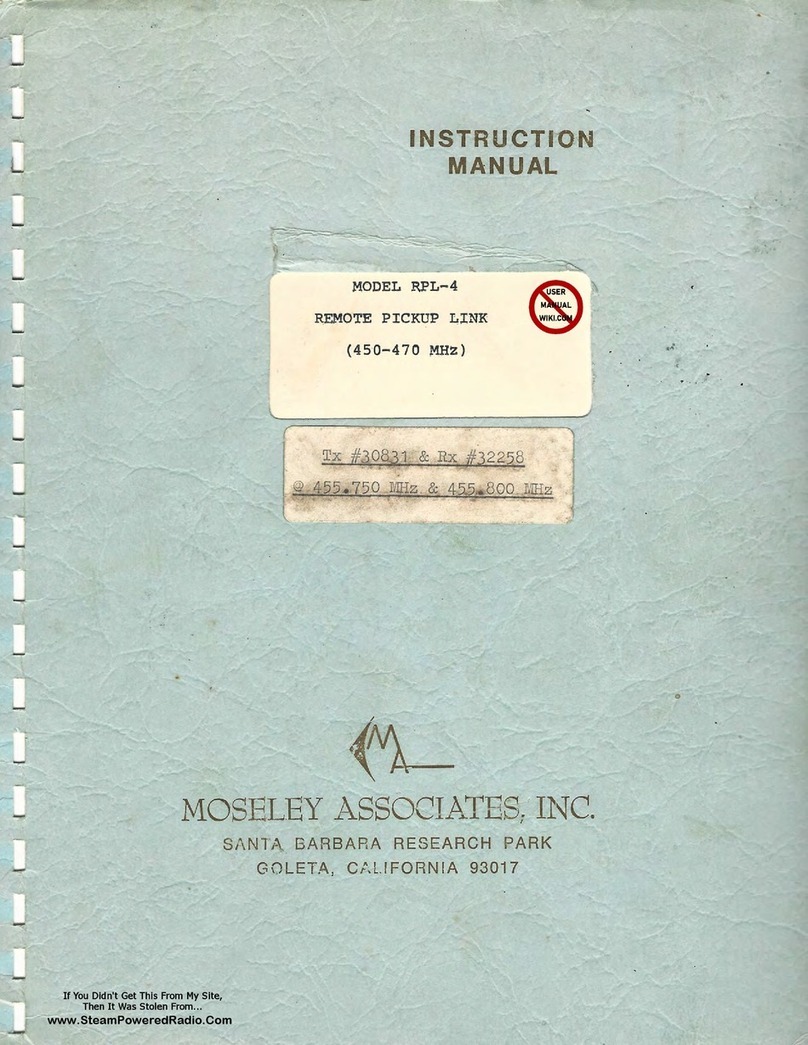 Moseley Associates RPL-4 instruction manual