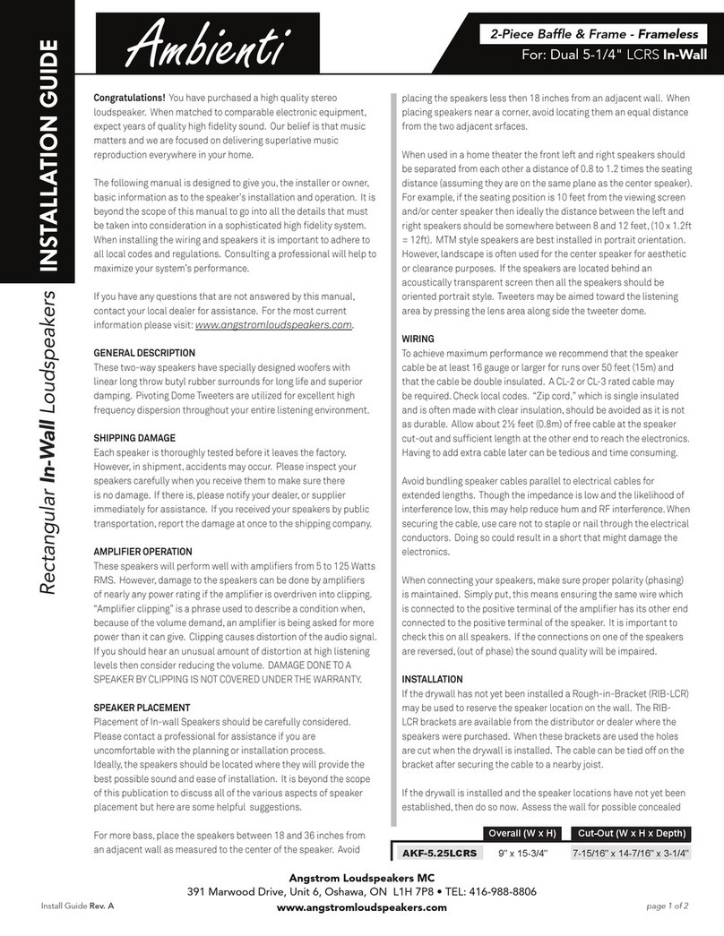 Angstrom Ambienti AKF-5.25LCRS installation guide
