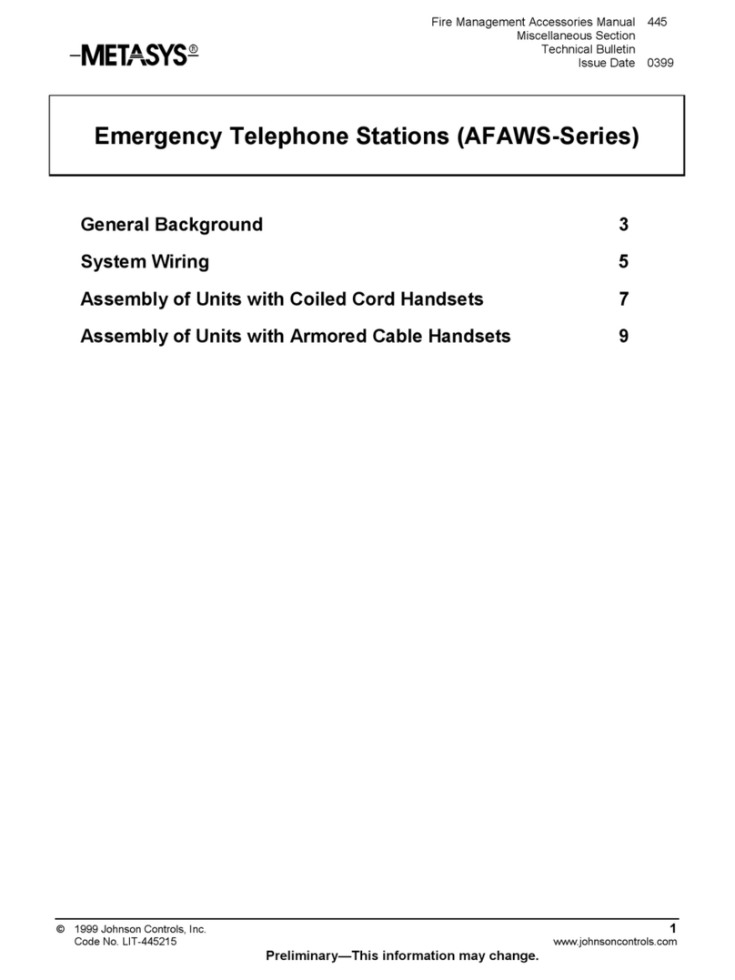 Metasys AFAWS Series manual