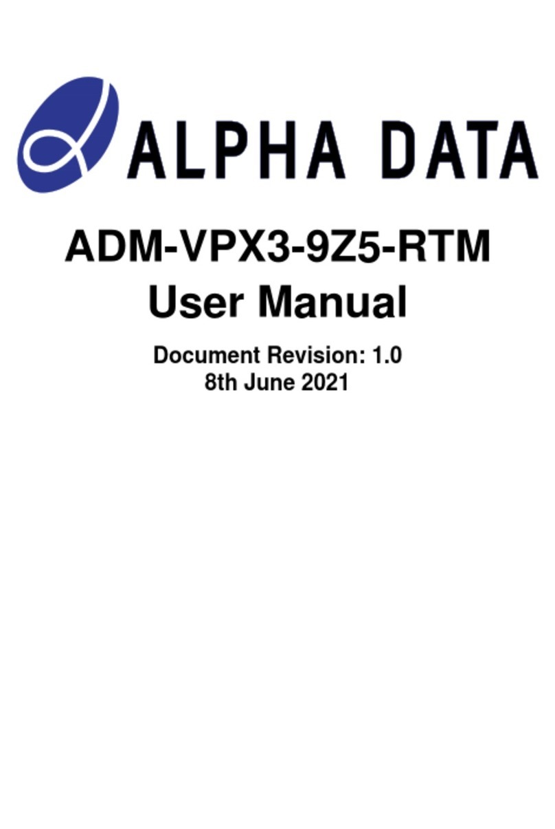 Alpha Data ADM-VPX3-9Z5-RTM User manual