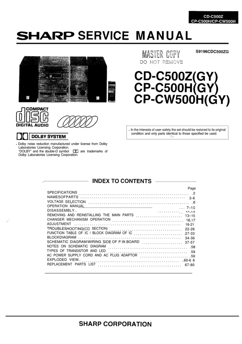 Sharp CD-C500Z User manual