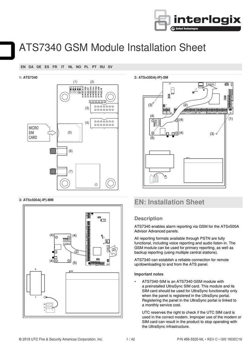 Interlogix ATS7340 Assembly instructions