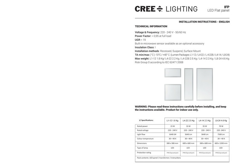 CREE LIGHTING L1-12 installation instructions