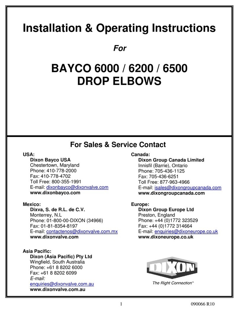 Dixon BAYCO 6000 Installation & operating instructions