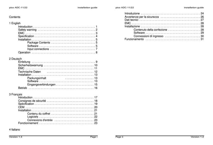 PICO ADC-11/10 User manual PICO ADC-11/10 User manual