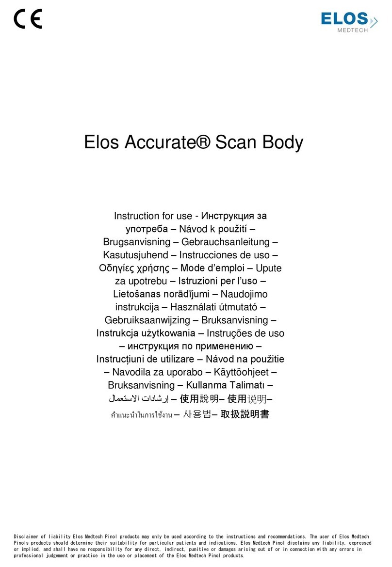 Elos Accurate Scan Body Instructions for use