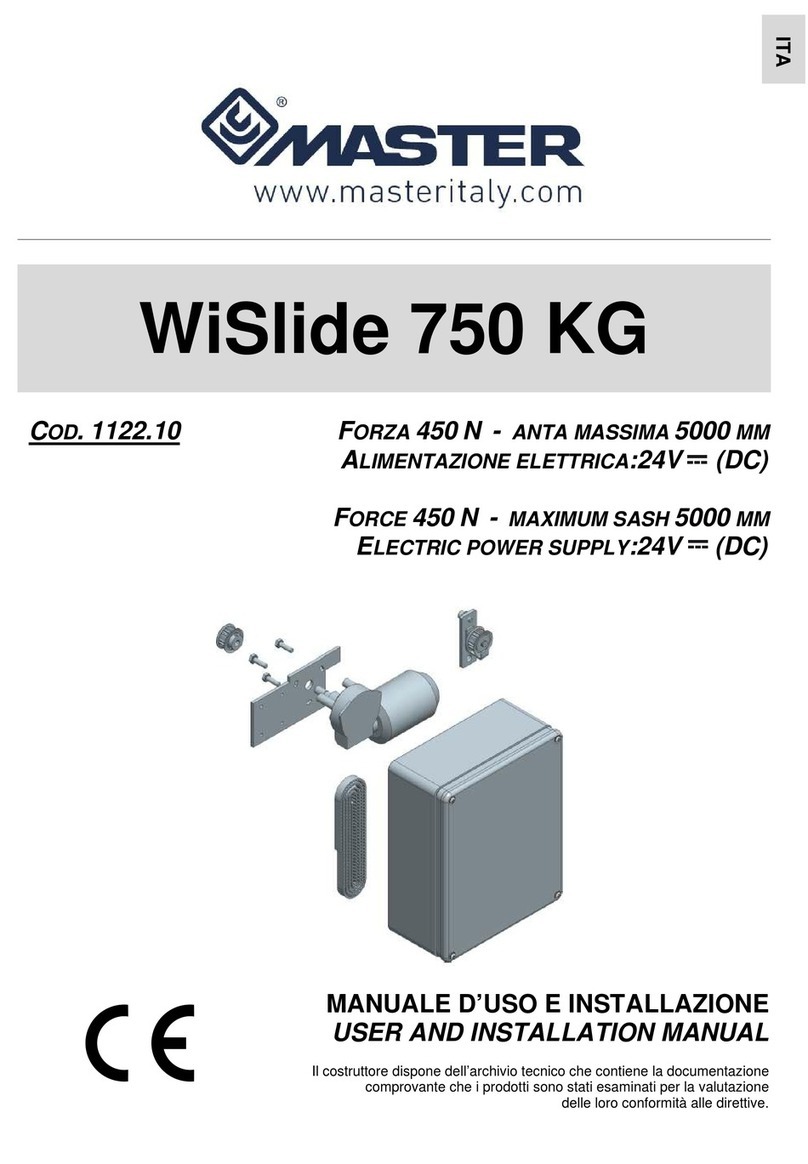 Master WiSlide 750 KG User and installation manual