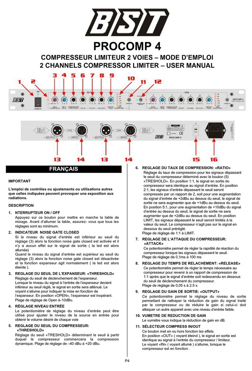 BST PROCOMP 4 User manual