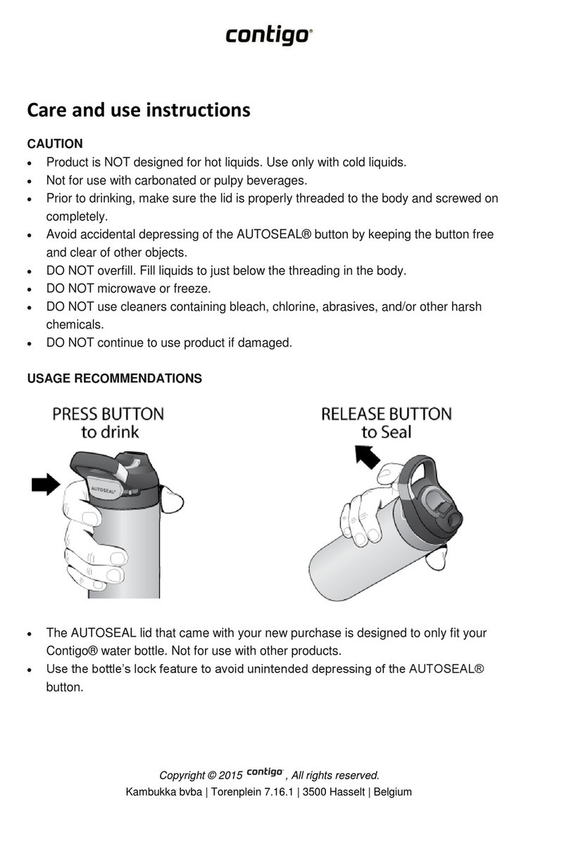 Contigo AUTOSEAL Care and use instructions Contigo AUTOSEAL Care and use instructions