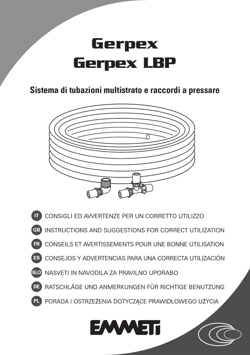 emmeti Gerpex INSTRUCTIONS AND SUGGESTIONS FOR CORRECT UTILIZATION