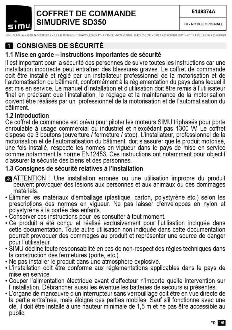 Simu SIMUDRIVE SD350 User manual