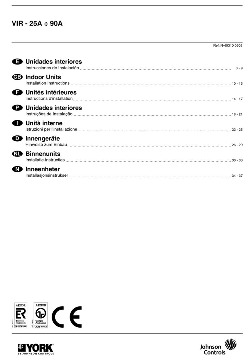 Johnson Controls York VIR 40A User manual