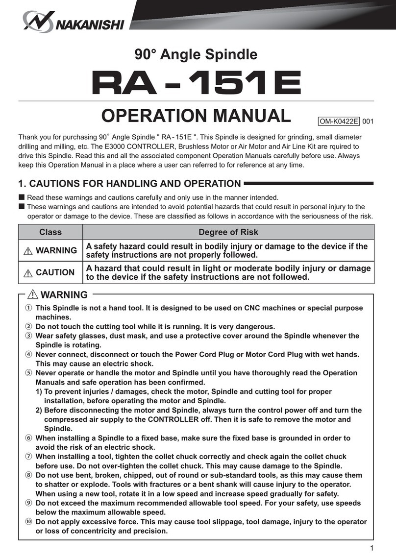 Nakanishi RA-151E Operation manual
