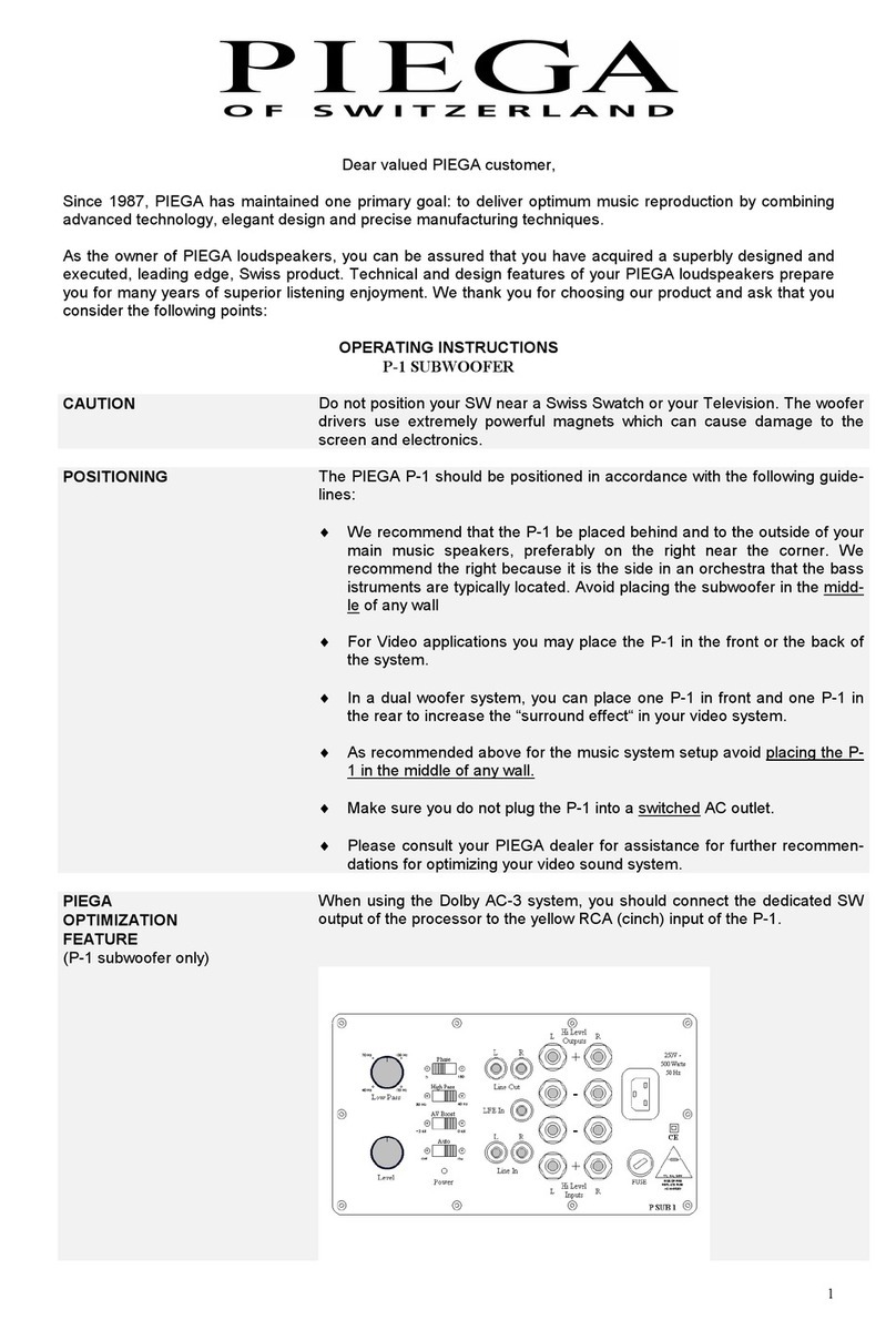 Piega P-1 User manual
