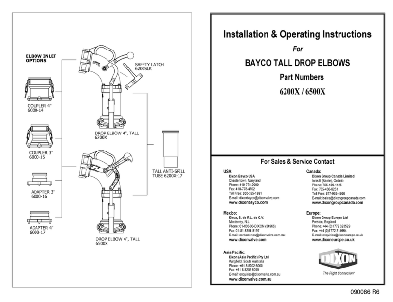 Dixon 6200X Installation & operating instructions