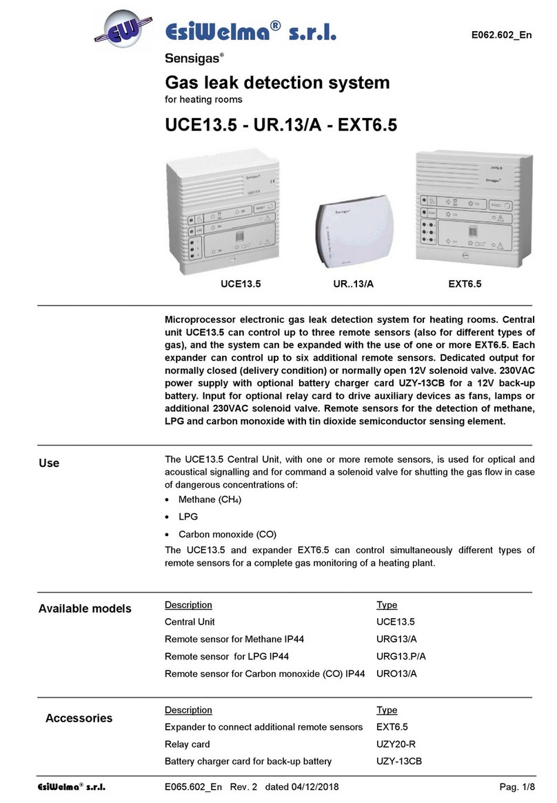 EsiWelma Sensigas UR 13/A Series quick start guide