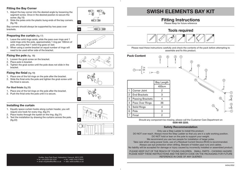 SUNFLEX SWISH ELEMENTS BAY KIT User manual SUNFLEX SWISH ELEMENTS BAY KIT User manual