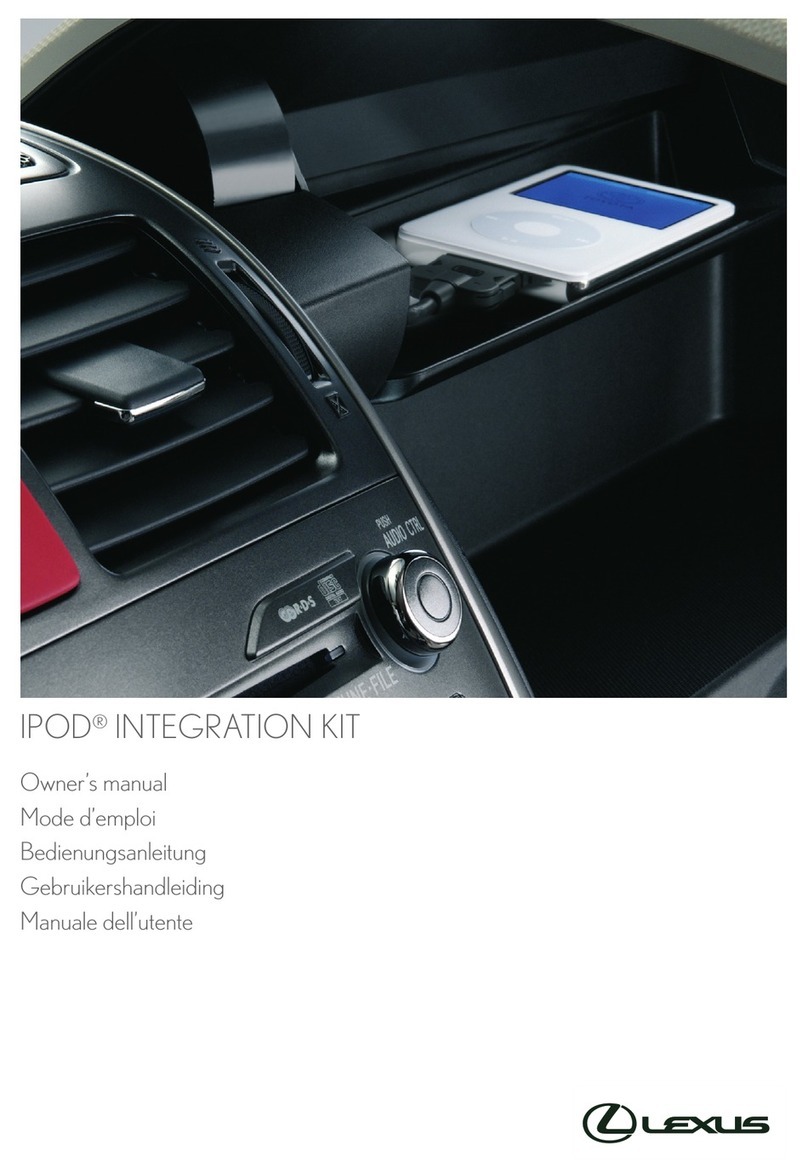 Lexus iPod integration kit User manual