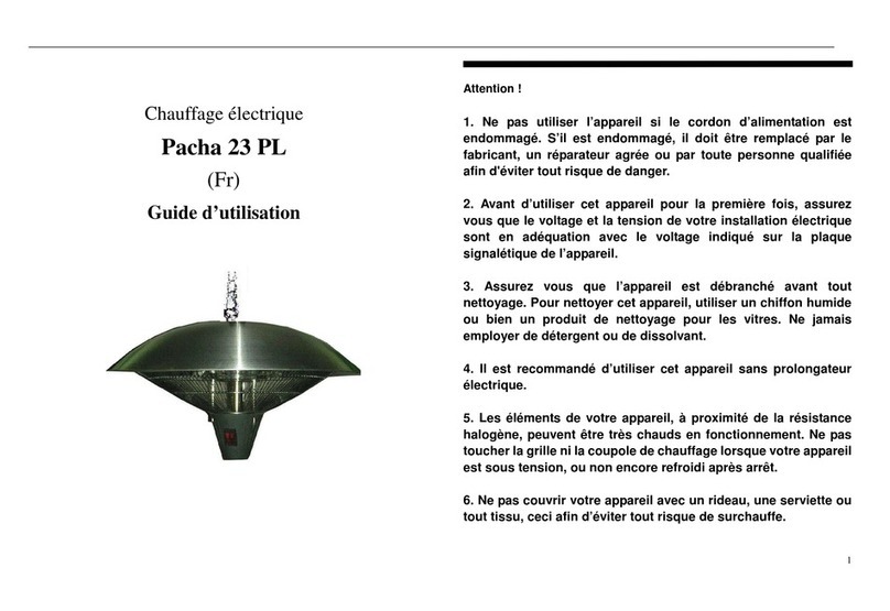Pur Line Pacha 23PL Operating	 instruction