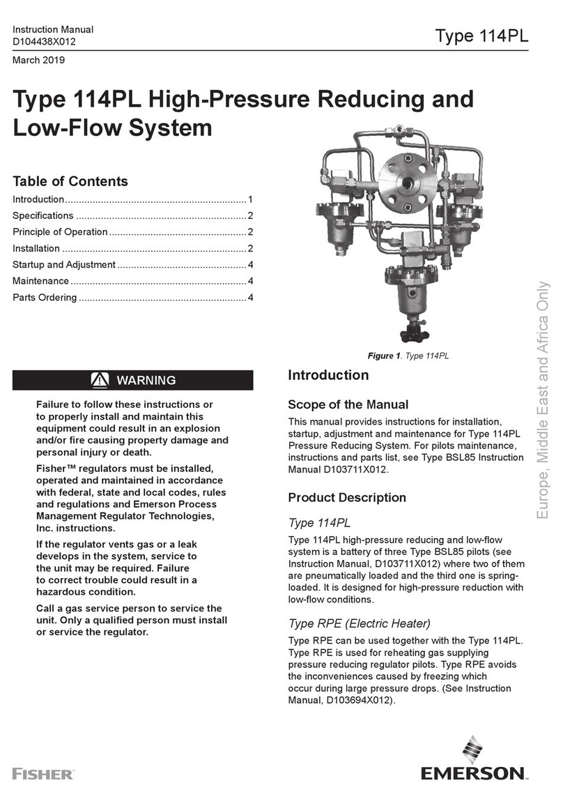 Emerson Fisher 114PL User manual