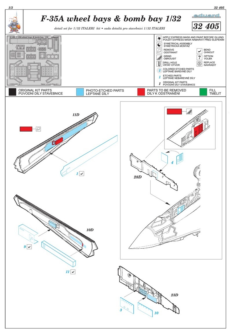 Eduard F-35A wheel bays & bomb bay 1/32 quick start guide