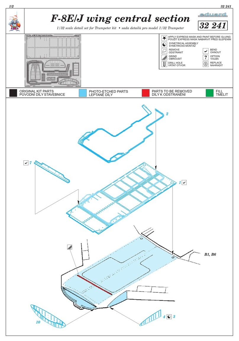 Eduard F-8E/J wing central section User manual