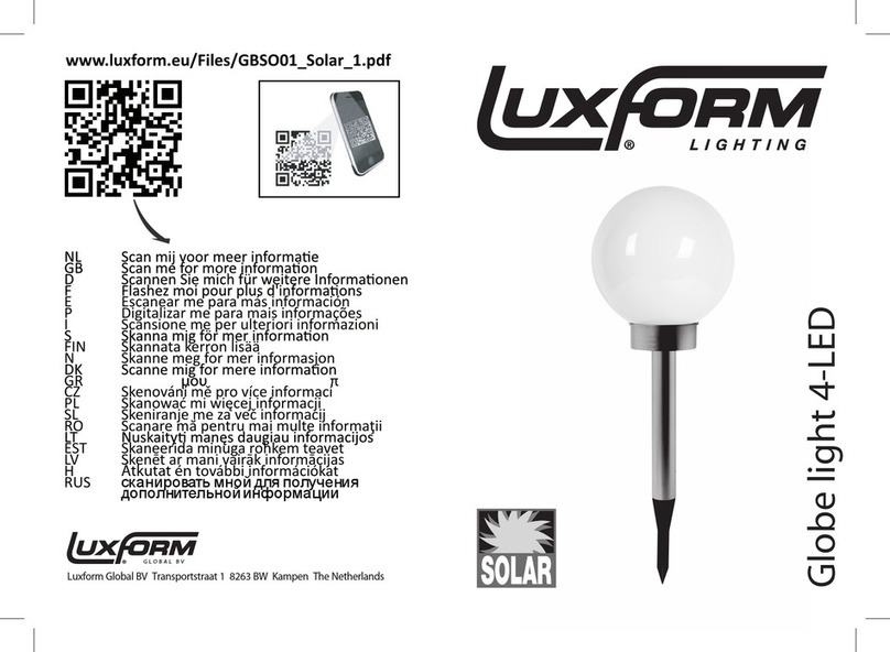 luxform Globe light quick start guide luxform Globe light quick start guide