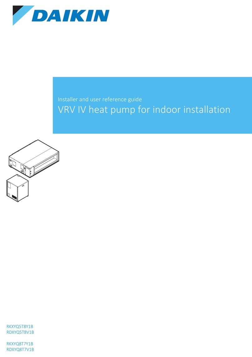 Daikin VRV IV RKXYQ5T8Y1B Series Installer and user reference guide