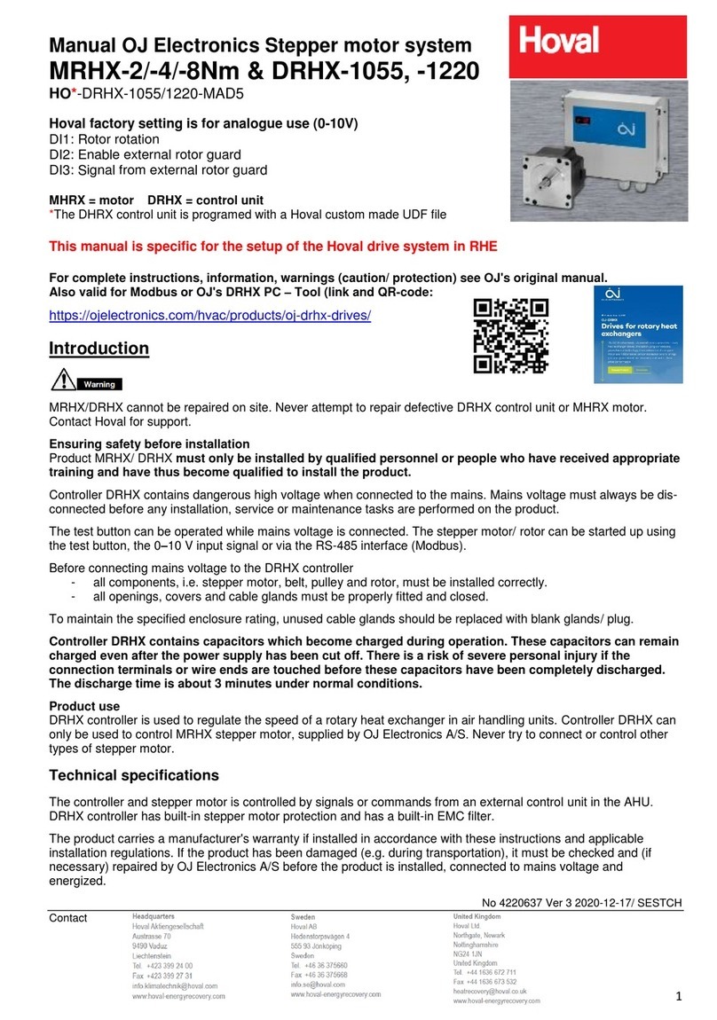 Hoval MRHX-02N User manual