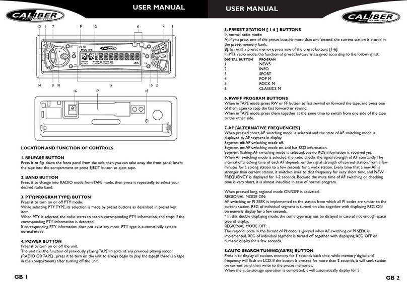Caliber MCC 100 User manual Caliber MCC 100 User manual