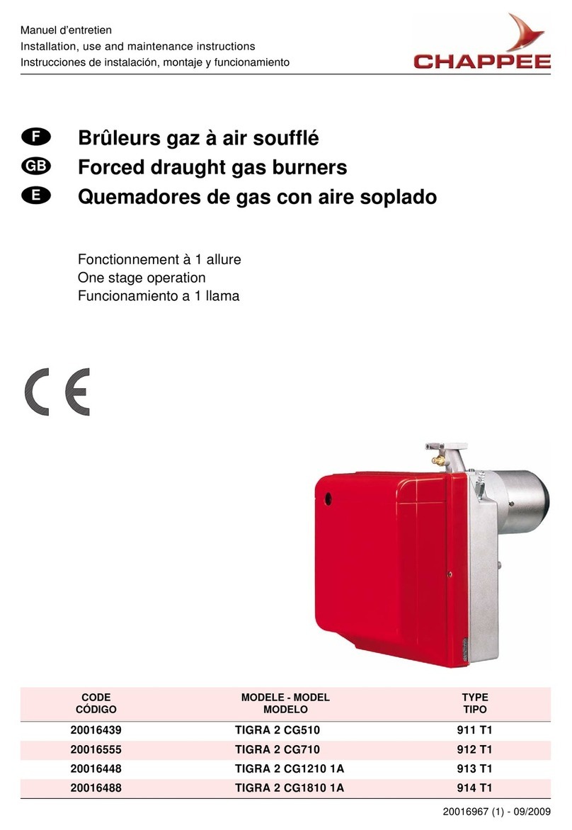Chappee TIGRA 2 CG510 Installation, use and maintenance instructions Chappee TIGRA 2 CG510 Installation, use and maintenance instructions