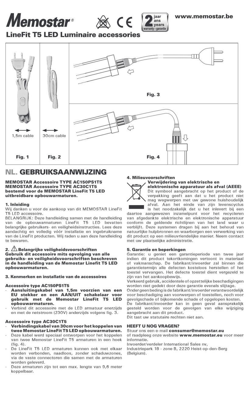 Memostar LineFit T5 LED AC150PS1T5 operating instructions