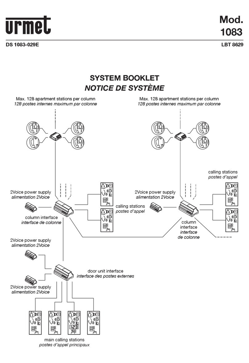 urmet domus 1083 Installation and operation manual
