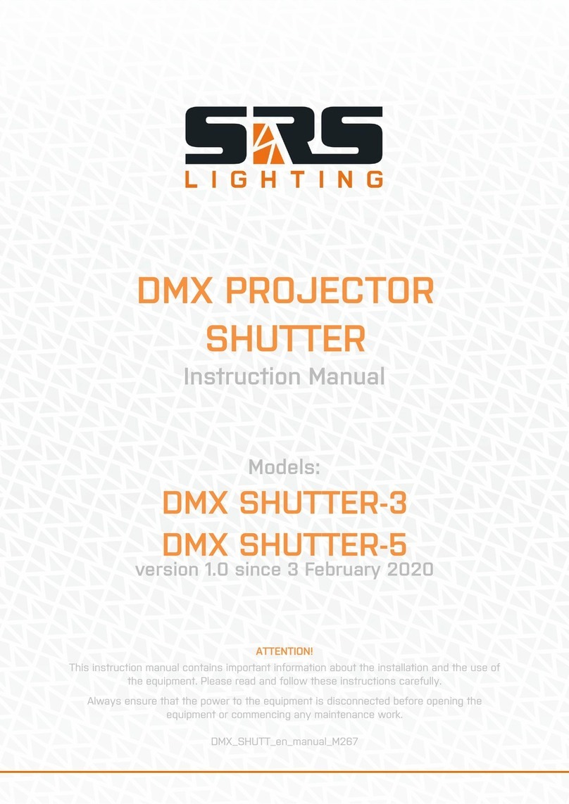 SRS Lighting DMX SHUTTER-3 instruction manual SRS Lighting DMX SHUTTER-3 instruction manual