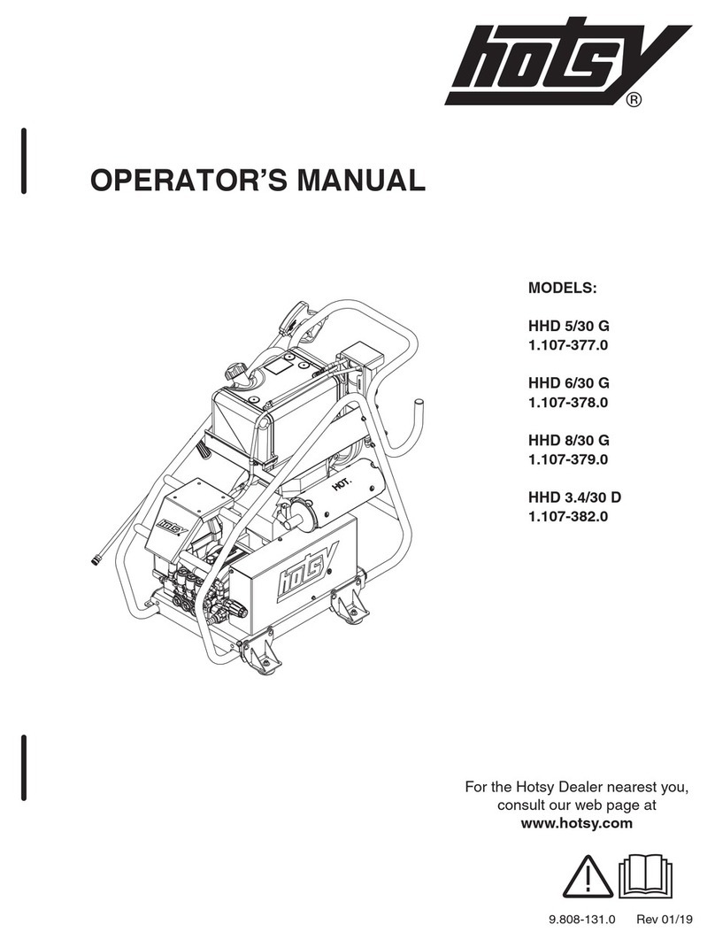 Hotsy HHD 5/30 G User manual Hotsy HHD 5/30 G User manual