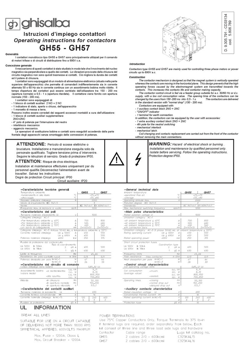 Ghisalba GH55 operating instructions