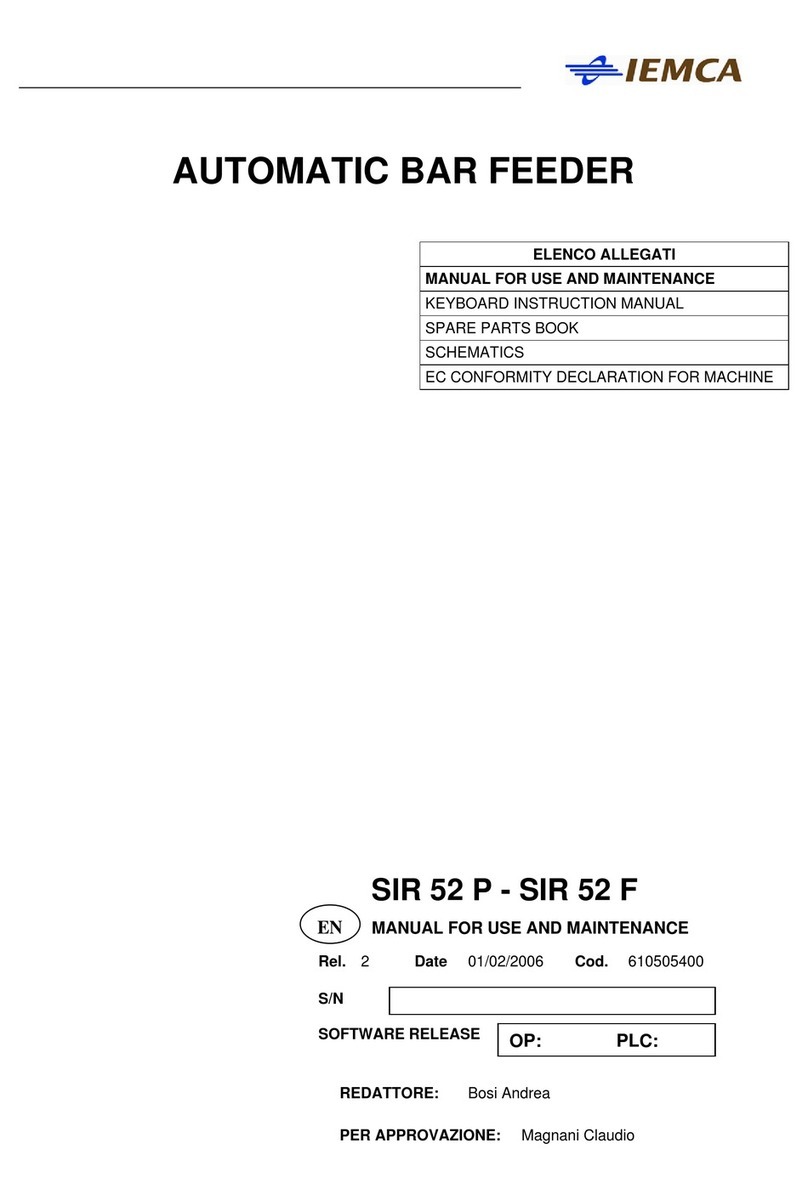IEMCA SIR 52 P Manual for use and maintenance