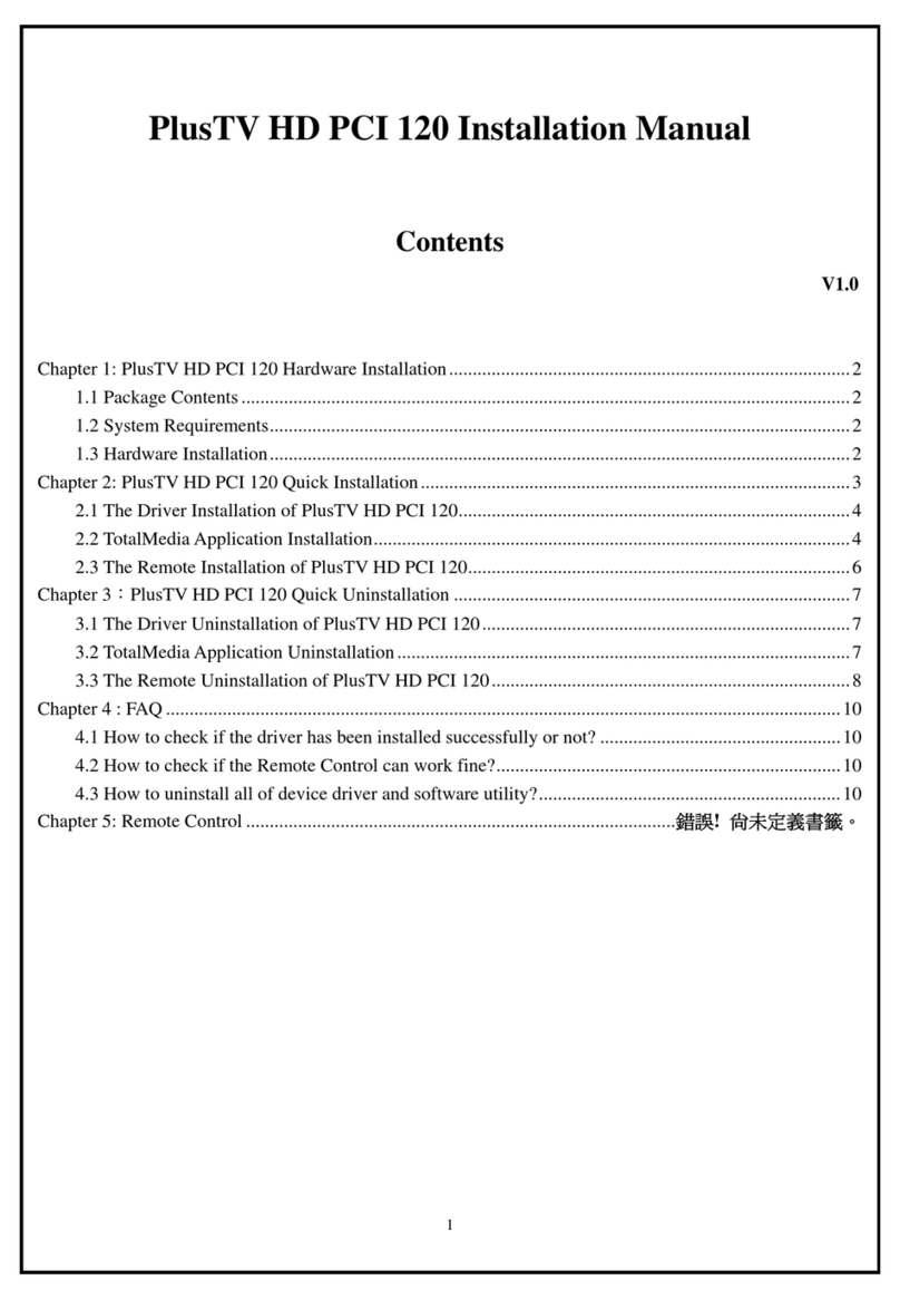 KWorld PlusTV HD PCI 120 installation manual