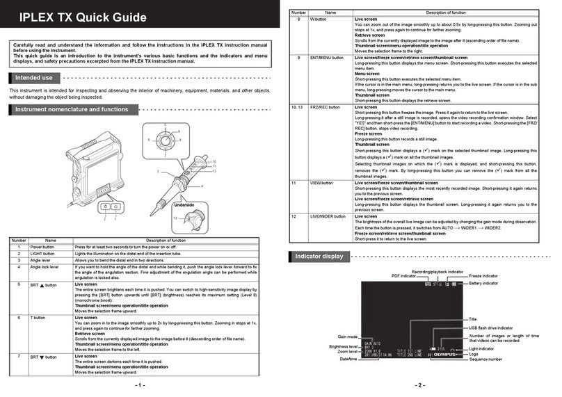 Olympus IPLEX TX quick guide Olympus IPLEX TX quick guide