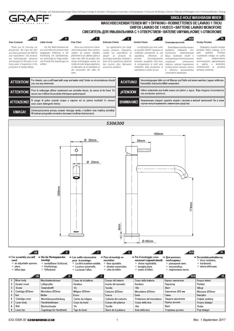 Graff 5306300 Instructions for assembly and use